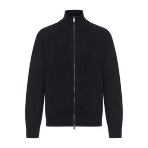 Roberto Collina Men Ribbed Wool Jacket With Zip